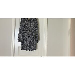 Michael Kors Long Sleeve, Collard, Grey, Flared Leg Cut